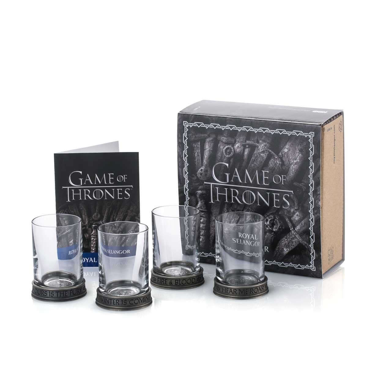 House Sigils Shot Glass Quartet - Game of Thrones Collectible Gift