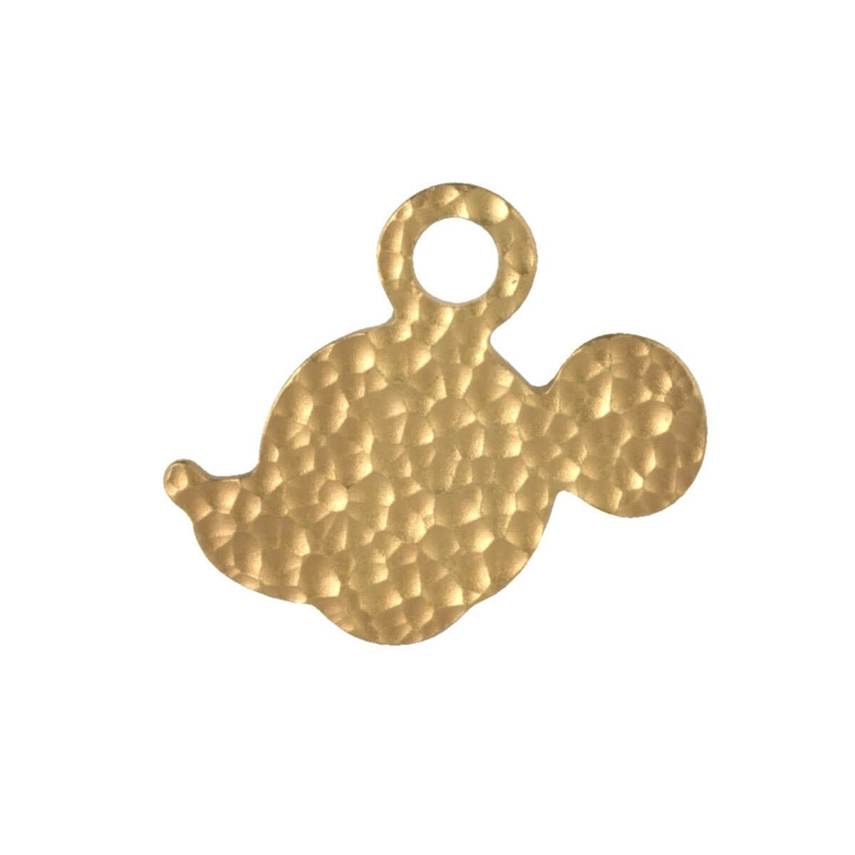Mickey Gilt Dimpled Silhouette Pendant - Disney Collectible Gift